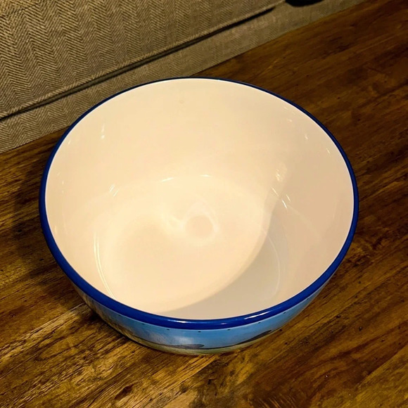 KIC Brushes Hand Painted Earthenware K.I.C. 10” Large Serving Salad Bowl - Picture 6 of 15